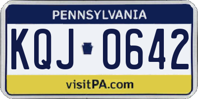 PA license plate KQJ0642