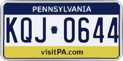 PA license plate KQJ0644