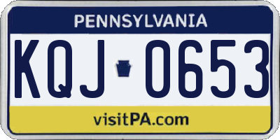 PA license plate KQJ0653