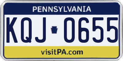 PA license plate KQJ0655