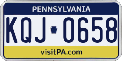 PA license plate KQJ0658