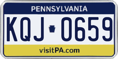 PA license plate KQJ0659