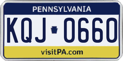 PA license plate KQJ0660