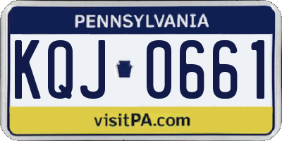 PA license plate KQJ0661