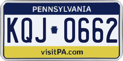 PA license plate KQJ0662