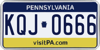 PA license plate KQJ0666