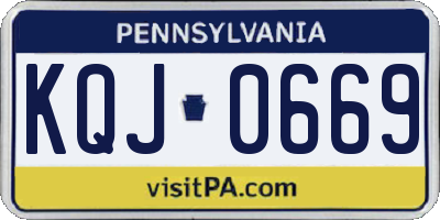 PA license plate KQJ0669
