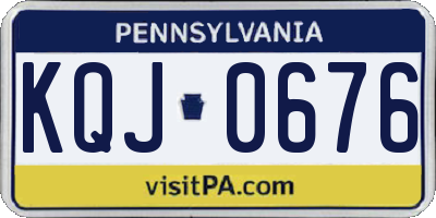 PA license plate KQJ0676