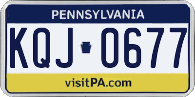 PA license plate KQJ0677