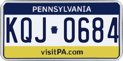 PA license plate KQJ0684