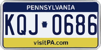 PA license plate KQJ0686