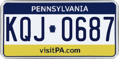 PA license plate KQJ0687
