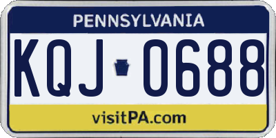 PA license plate KQJ0688