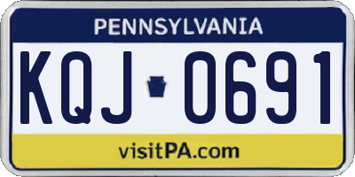 PA license plate KQJ0691