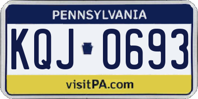 PA license plate KQJ0693