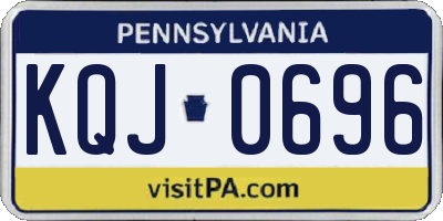 PA license plate KQJ0696