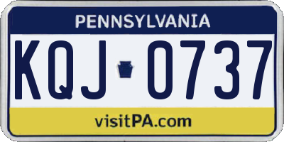 PA license plate KQJ0737