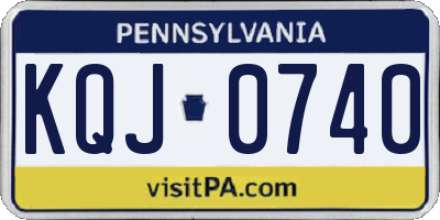PA license plate KQJ0740