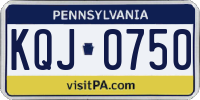 PA license plate KQJ0750