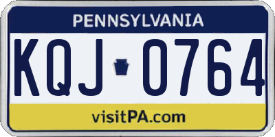 PA license plate KQJ0764