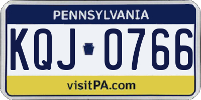 PA license plate KQJ0766
