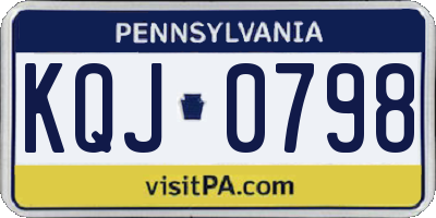 PA license plate KQJ0798