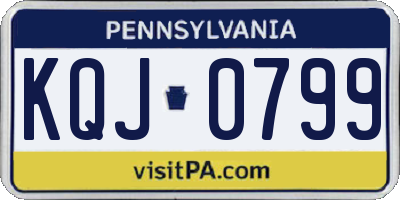 PA license plate KQJ0799