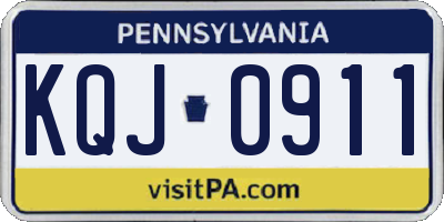 PA license plate KQJ0911