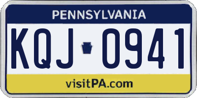 PA license plate KQJ0941