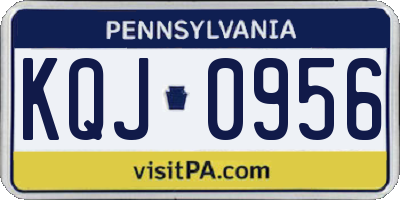 PA license plate KQJ0956
