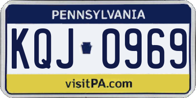 PA license plate KQJ0969