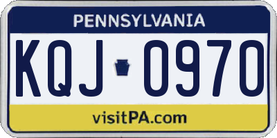 PA license plate KQJ0970