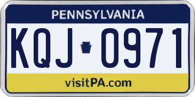 PA license plate KQJ0971