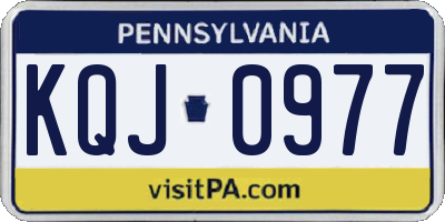 PA license plate KQJ0977