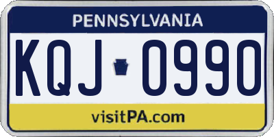 PA license plate KQJ0990
