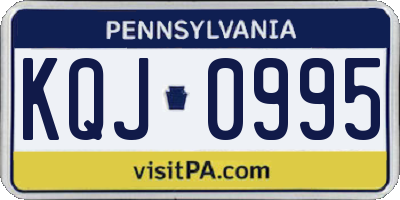 PA license plate KQJ0995