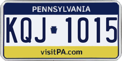PA license plate KQJ1015