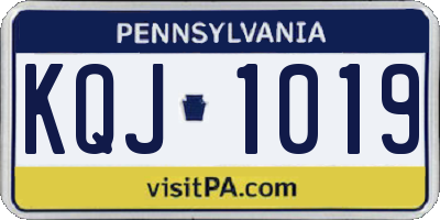 PA license plate KQJ1019