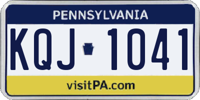 PA license plate KQJ1041