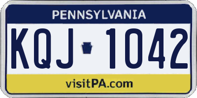 PA license plate KQJ1042