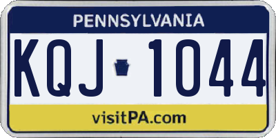 PA license plate KQJ1044