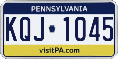 PA license plate KQJ1045