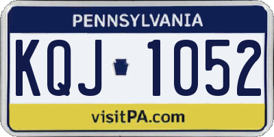 PA license plate KQJ1052