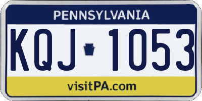 PA license plate KQJ1053