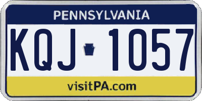 PA license plate KQJ1057
