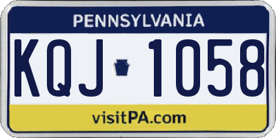 PA license plate KQJ1058