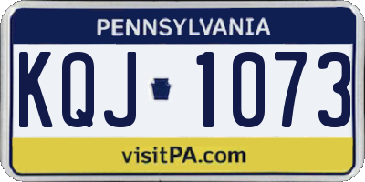 PA license plate KQJ1073