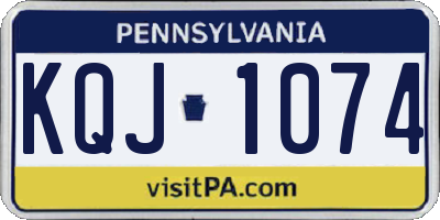 PA license plate KQJ1074