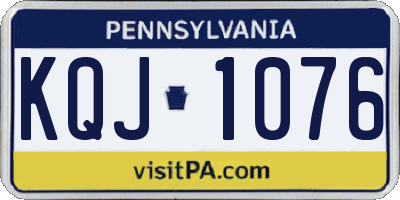 PA license plate KQJ1076