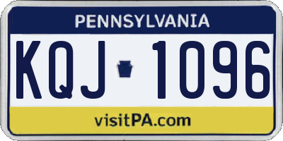 PA license plate KQJ1096
